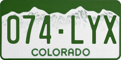 CO license plate 074LYX