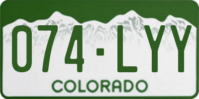 CO license plate 074LYY