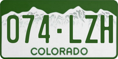 CO license plate 074LZH