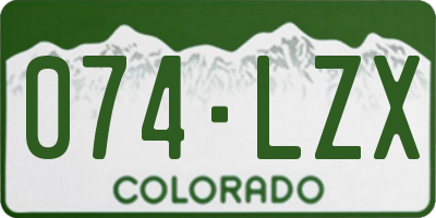 CO license plate 074LZX
