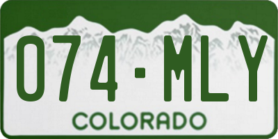 CO license plate 074MLY