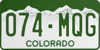 CO license plate 074MQG
