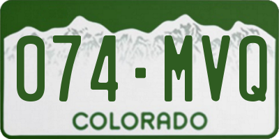 CO license plate 074MVQ