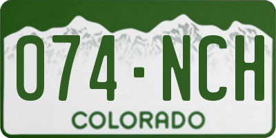 CO license plate 074NCH