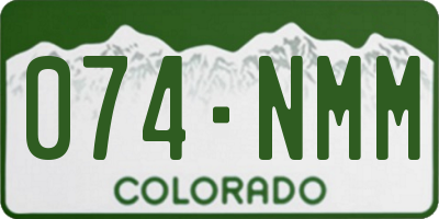CO license plate 074NMM