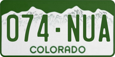 CO license plate 074NUA