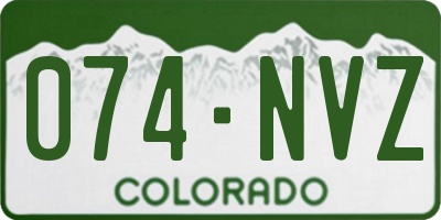 CO license plate 074NVZ