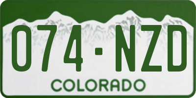 CO license plate 074NZD