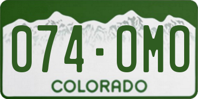 CO license plate 074OMO