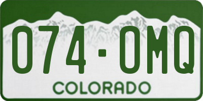 CO license plate 074OMQ