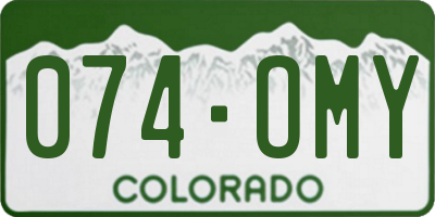 CO license plate 074OMY