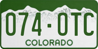 CO license plate 074OTC