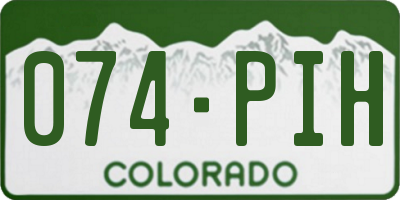 CO license plate 074PIH