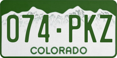 CO license plate 074PKZ