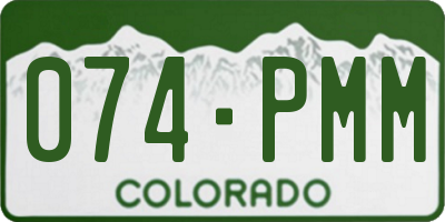 CO license plate 074PMM