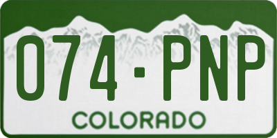 CO license plate 074PNP