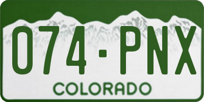 CO license plate 074PNX