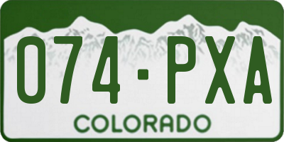 CO license plate 074PXA
