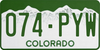 CO license plate 074PYW