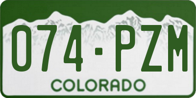 CO license plate 074PZM