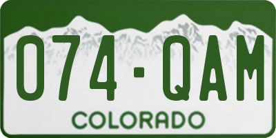 CO license plate 074QAM