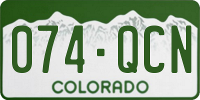 CO license plate 074QCN