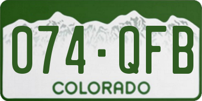 CO license plate 074QFB