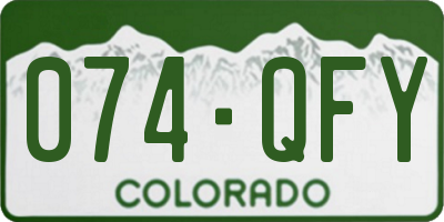 CO license plate 074QFY