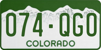 CO license plate 074QGO