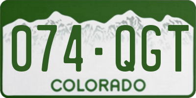 CO license plate 074QGT
