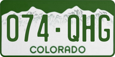 CO license plate 074QHG