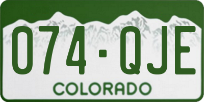 CO license plate 074QJE