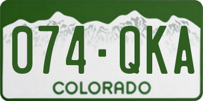 CO license plate 074QKA