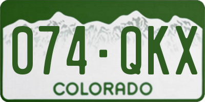 CO license plate 074QKX