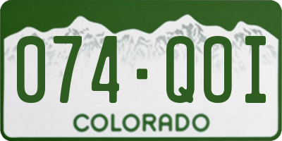 CO license plate 074QOI