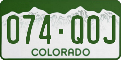 CO license plate 074QOJ