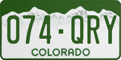 CO license plate 074QRY