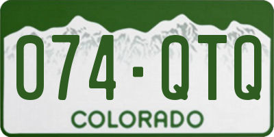 CO license plate 074QTQ