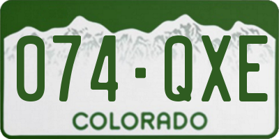 CO license plate 074QXE