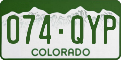 CO license plate 074QYP