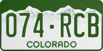 CO license plate 074RCB
