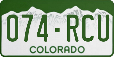 CO license plate 074RCU