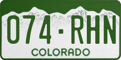 CO license plate 074RHN