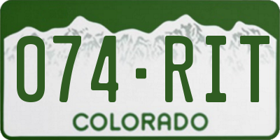 CO license plate 074RIT