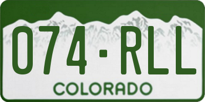 CO license plate 074RLL