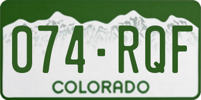 CO license plate 074RQF