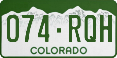 CO license plate 074RQH
