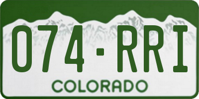 CO license plate 074RRI