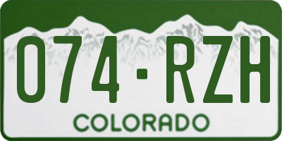 CO license plate 074RZH