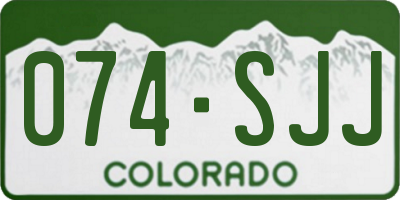 CO license plate 074SJJ